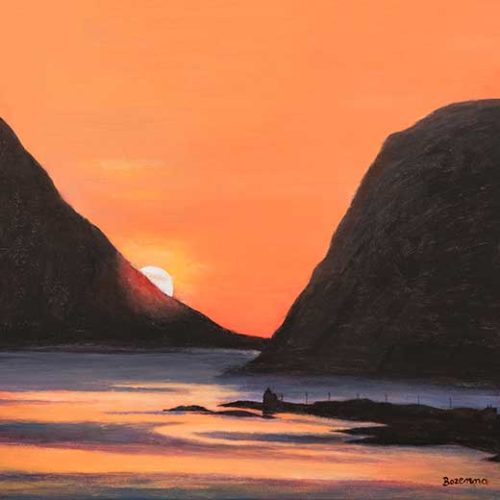 Solnedgang i Fjorden - Bozenna Pedersen Solnedgang i Fjorden - Bozenna Pedersen