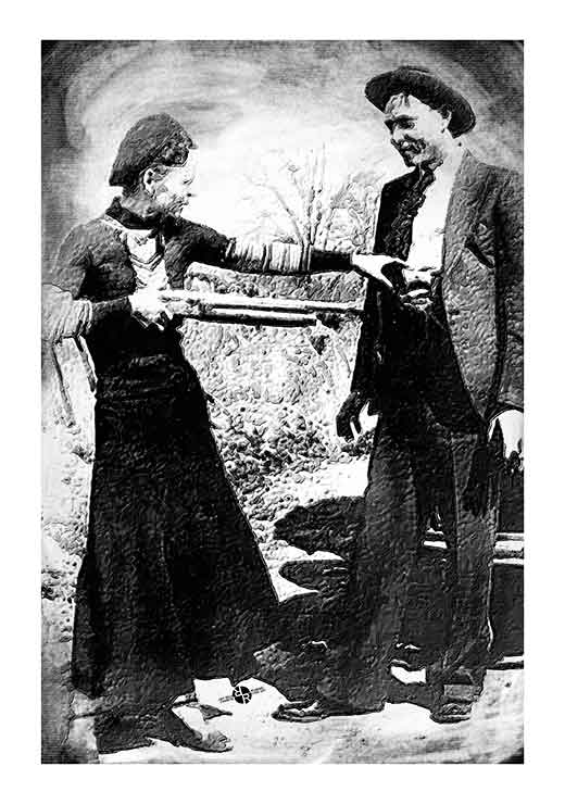 Bonnie Holding Gun On Clyde - Tony Rubino Bonnie Holding Gun On Clyde - Tony Rubino
