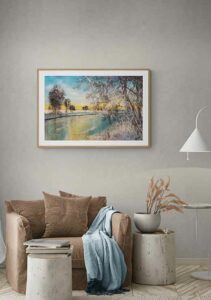 Winter Landscape With The River no. 1 - Tomasz Groma Winter Landscape With The River no. 1 - Tomasz Groma