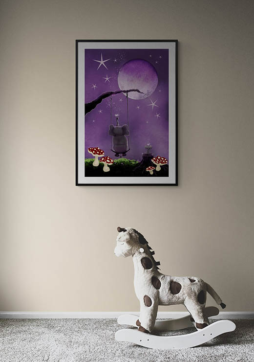 Elephant Wishes Purple Moon - Sannel Larson Elephant Wishes Purple Moon - Sannel Larson