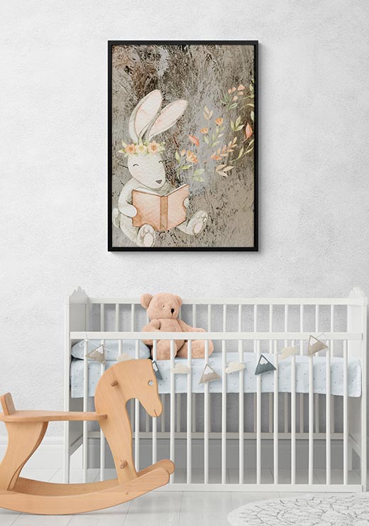 Reading Rabbit - Art By Mariann Reading Rabbit - Art By Mariann