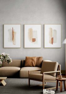 Brush Strokes No. 1 Earth Tones - Nouveau Prints Brush Strokes No. 1 Earth Tones - Nouveau Prints