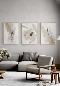 Brush Strokes No. 4 Neutral Tones - Nouveau Prints Brush Strokes No. 4 Neutral Tones - Nouveau Prints