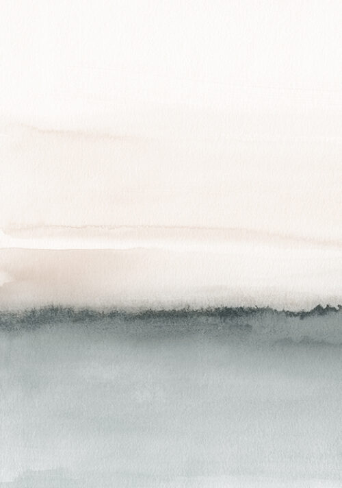 Watercolor Landscape No. 2 Soft Coral and Gray 1/2 - Nouveau Prints Watercolor Landscape No. 2 Soft Coral and Gray 1/2 - Nouveau Prints