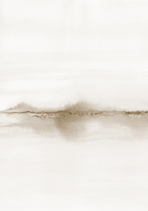 Watercolor Landscape No. 4 Beige Tones 1/2 - Nouveau Prints Watercolor Landscape No. 4 Beige Tones 1/2 - Nouveau Prints