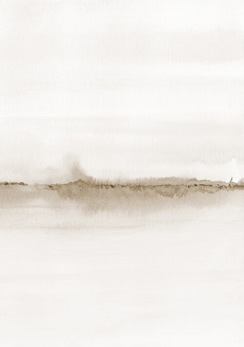 Watercolor Landscape No. 4 Beige Tones 2/2 - Nouveau Prints Watercolor Landscape No. 4 Beige Tones 2/2 - Nouveau Prints