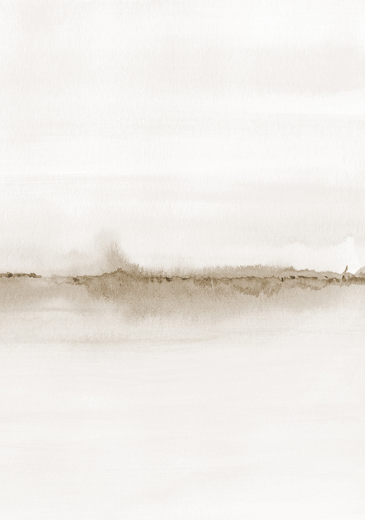 Watercolor Landscape No. 4 Beige Tones 2/2 - Nouveau Prints Watercolor Landscape No. 4 Beige Tones 2/2 - Nouveau Prints