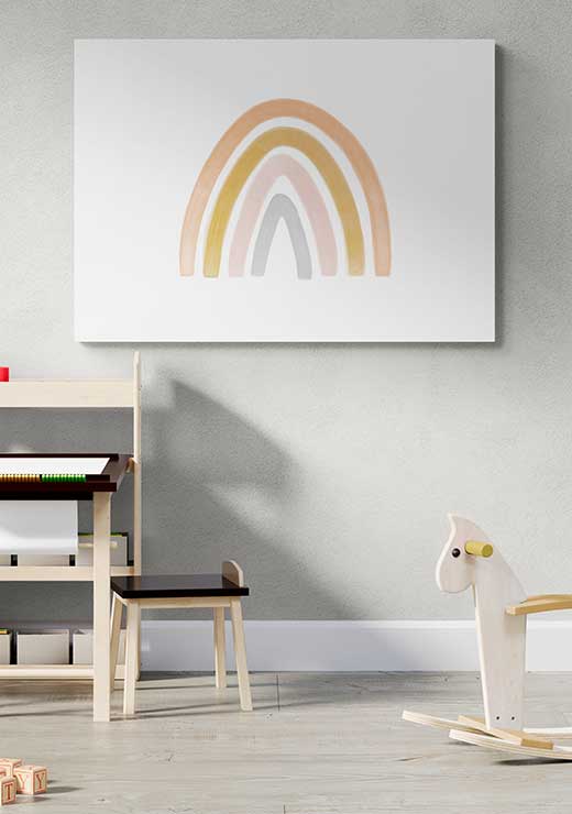 Watercolor Rainbow Orange - Landscape - Nouveau Prints Watercolor Rainbow Orange - Landscape - Nouveau Prints