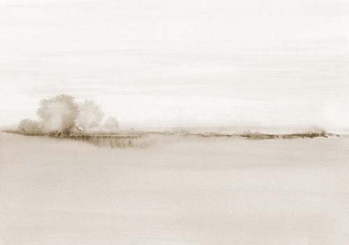 Watercolor Landscape No. 8 Soft Beige - Nouveau Prints Watercolor Landscape No. 8 Soft Beige - Nouveau Prints