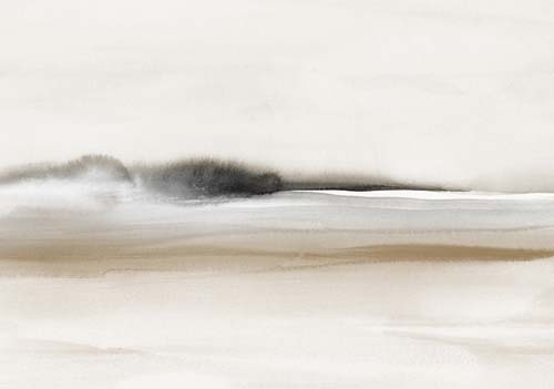 Watercolor Landscape No. 12 Black and Beige - Nouveau Prints Watercolor Landscape No. 12 Black and Beige - Nouveau Prints