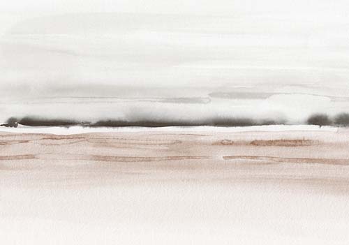 Watercolor Landscape No. 13 Brown and Gray - Nouveau Prints Watercolor Landscape No. 13 Brown and Gray - Nouveau Prints