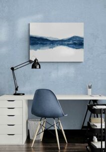 Watercolor Landscape No. 17 Navy Blue - Nouveau Prints Watercolor Landscape No. 17 Navy Blue - Nouveau Prints