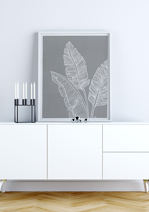 Banana Leaves BW - Agave Designs Banana Leaves BW - Agave Designs