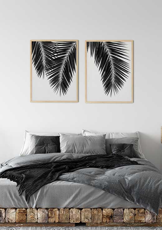 Palm Leaf Black and White - Orara Studio Palm Leaf Black and White - Orara Studio