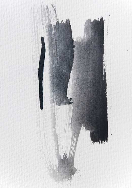 Aquarelle Meets Pencil - Black Strokes - Studio Nahili Aquarelle Meets Pencil - Black Strokes - Studio Nahili