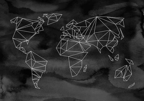 Geometrical WORLD - Black Aquarell - Studio Nahili Geometrical WORLD - Black Aquarell - Studio Nahili