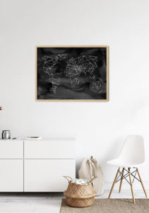 Geometrical WORLD - Black Aquarell - Studio Nahili Geometrical WORLD - Black Aquarell - Studio Nahili