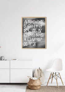 Geometrical ABC - Black Aquarelle - Studio Nahili Geometrical ABC - Black Aquarelle - Studio Nahili