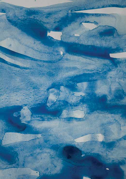 Sea Blue Abstract Aquarelle II - Studio Nahili Sea Blue Abstract Aquarelle II - Studio Nahili