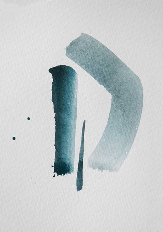 Aquarelle Meets Pencil - Mint - Studio Nahili Aquarelle Meets Pencil - Mint - Studio Nahili