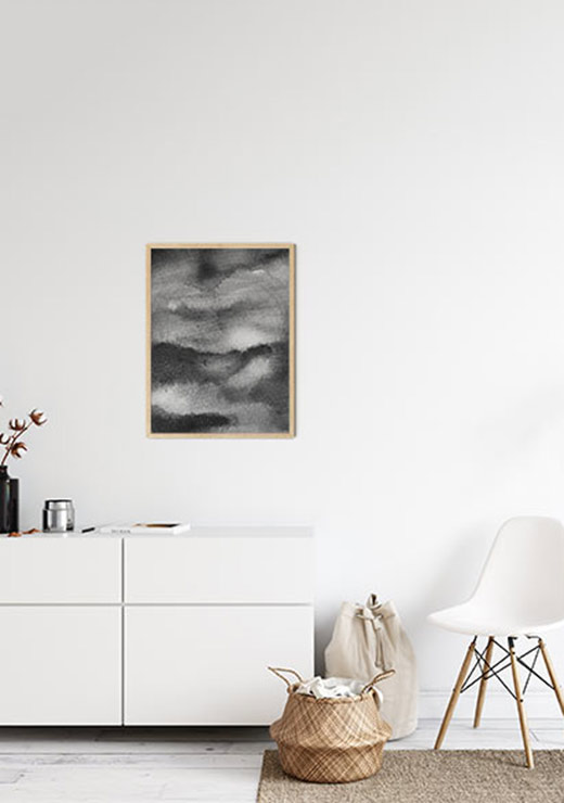 Aquarelle Meets Pencil - Black CLOUDS - Studio Nahili Aquarelle Meets Pencil - Black CLOUDS - Studio Nahili